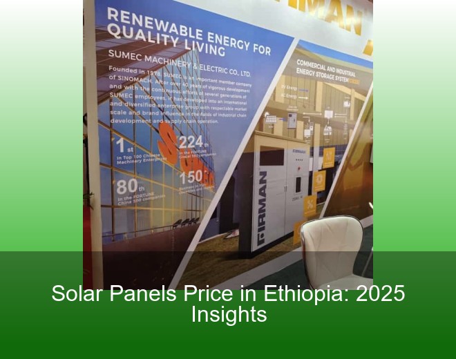 Solar Panels Price in Ethiopia: 2025 Insights